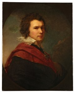 Portræt af den russiske digter Apollon Alexandrovich Maykov - Olie på lærred af Johann Baptist von Lampi le Jeune (1775-1837) af Johann Baptist II Lampi