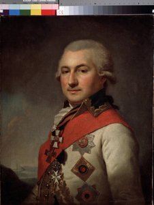 Portræt af admiral Jose de Ribas (1749-1800), grundlæggeren af ​​Odessa. (Portræt af admiral Jose de Ribas, grundlægger af Odessa). Maleri af Johann Baptist Von Lampi lysken (1751-1830), olie på lærred. Østrigsk kunst fra 1700-tallet, klassicisme. Statens 