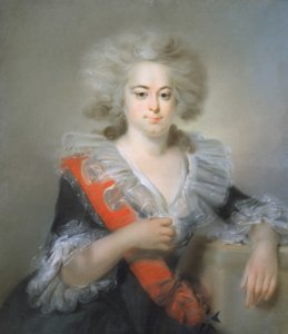 Portræt af Tsarina Maria Feodorovna (farvet kridt på papir)