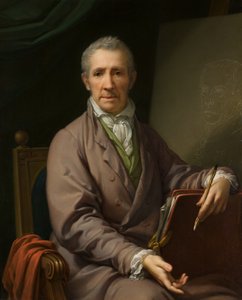 Selvportræt ved staffeliet, 1828.