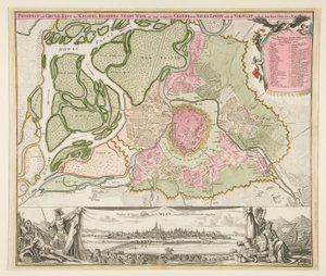 Kort over Wien af Johann Baptista Homann