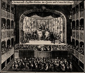 Margrave Theatre i Erlangen, 1721 af Johann Baptista Homann