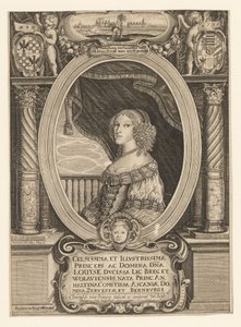 Louise af Anhalt-Dessau 1631-1680, hertuginde af Legnica, Brzeg, Wolow og Olawa, ca. 1660. af Johann Baptista Paravicini