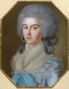 Portræt af grevinde Anna Alexandrovna Golitsyna (1739-1816), baronesse Stroganova, hustru til Mikhail Mikhailovitch Golitsyn (1731-1806) - Tegning af Johann Bardou (1745-1788)