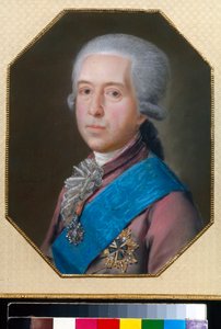 Portræt af grev Mikhail Mikhailovich Golitsyn (1731-1806) - Tegning af Johann Bardou (1745-1788)