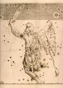Uranometria (1661) viser stjernebilledet Orion