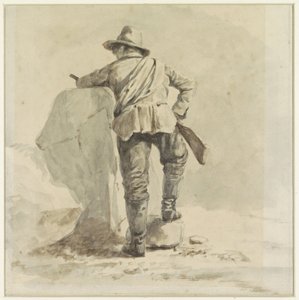 Hvilende dreng, set bagfra af Johann Bernard Klombeek