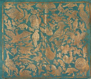 Brokadepapir med fuglebilleder, ca. 1790. af Johann Carl Munck