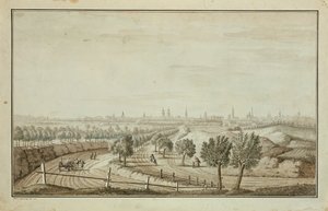 Udsigt til Hallesch Gate af Johann Carl Wilhelm Rosenberg