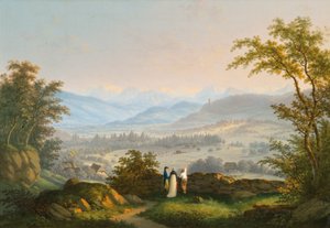 Omgivelserne af Habsburg-ruinerne af Johann Caspar Rahn
