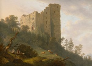 Omgivelserne af Habsburg-ruinerne af Johann Caspar Rahn