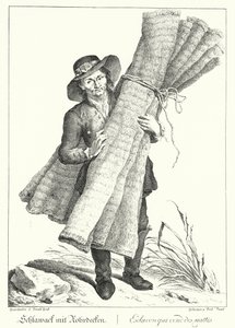 Måtte sælger (gravering) af Johann Christian (after) Brand