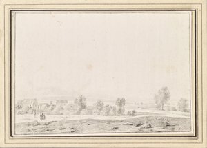 Landskab med landsby af Johann Christian Brand