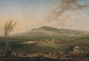 Laxenburg fra Lusthaus på Hanawiese mod Mödling