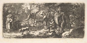 Alms given by a cart driver, 1814. dani