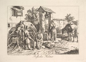 Kosak ved Brønden, 1815. af Johann Christian Erhard