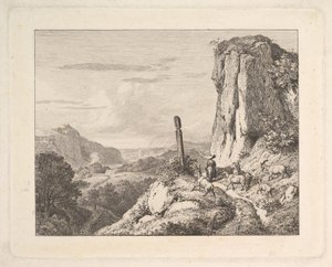 Ung kvinde med seks geder, 1815. af Johann Christian Erhard