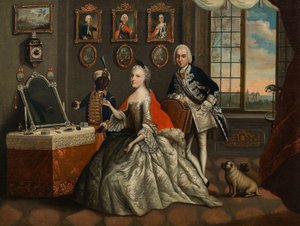 Johann Christian Fiedler - Georg Wilhelm af Hessen-Darmstadt og hans søster Caroline Louise