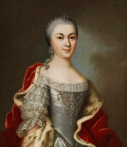 Portræt af prinsesse Maria Louise Albertine af Hesse-Darmstadt, ca 1760.