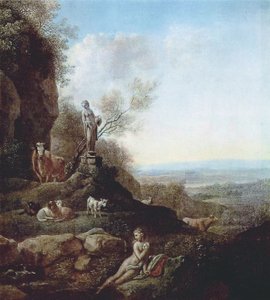 Italiensk landskab af Johann Christian Klengel