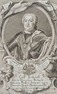 Portræt af hertug Karl Frederik af Holsten-Gottorp 1700-1739, midten af 1700-tallet. af Johann Christian Leopold