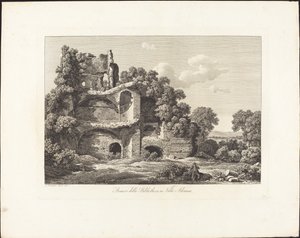 Rester fra Bibliotheca i Villa Adriana af Johann Christian Reinhart