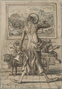 J C Reinhart karikatur af Ludwig Schorn 1833 af Johann Christian Reinhart