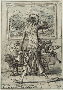Karikatur af Dr. Ludwig Schorn i München af Johann Christian Reinhart