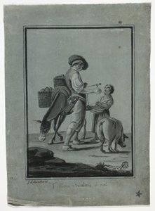 Bonde og æblesælger af Johann Christian Reinhart