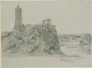 Ruinerne af Giebichenstein Slot nær Halle an der Saale af Johann Christian Reinhart