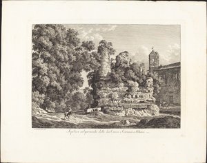 Grav almindeligt kendt som Orazi- og Curiazi-graven i Albano af Johann Christian Reinhart