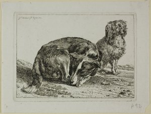 Two Dogs Resting, fra Die Zweite Thierfolge af Johann Christian Reinhart