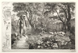 Den gamle mand før bjælkebroen, 1819.