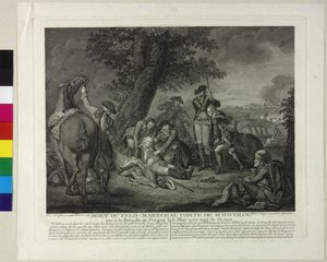 Markgreve Kurt Christoph von Schwerins død under slaget ved Prag 1757