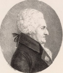 Portræt af komponisten Pierre-Alexandre Monsigny 1729-1817, 1826. af Johann Christoph Heckel