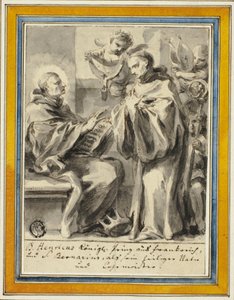 Kong Henrik af Frankrig og Sankt Bernard af Clairvaux af Johann Christoph Lischka