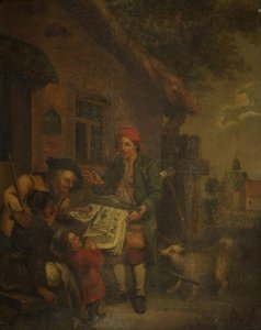 The Village Printseller (olie på kobber)