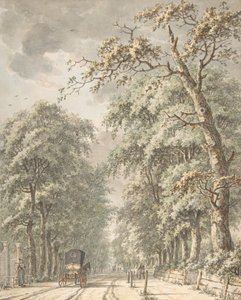 Amstelveen Road fra Amsterdam mod Amstelveen, midten af ​​det 18.-slutningen af ​​det 18. århundrede. af Johann Edler Goll van Franckenstein