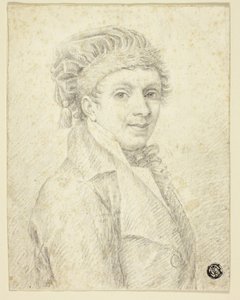 Buste af mand i hat af Johann Elias Ridinger