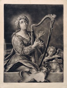 Johann Elias Ridinger S Cecilia af Johann Elias Ridinger