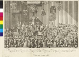 Kroning af kejserinde Maria Theresia til dronning af Ungarn den 10. juni 1792 i Budapest