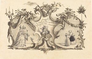 Moderne patroner med børn, der repræsenterer Augsburgs tilstande af Johann Esaias Nilson