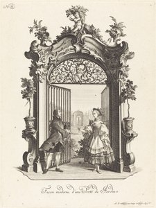 Moderne måde at have en havedør på (En havedør i moderne stil) af Johann Esaias Nilson