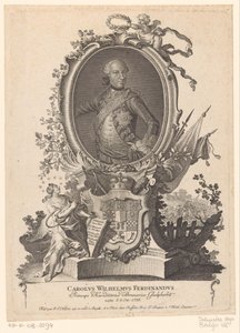 Portræt af Karel Willem Ferdinand af Brunswick-Wolfenbüttel af Johann Esaias Nilson