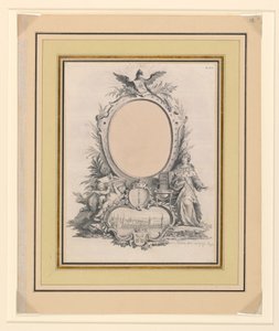 Design til rammen af portrættet af Frederick V, konge af Danmark af Johann Esais Nilson