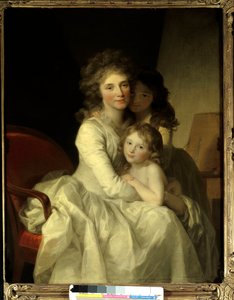 Sophie Muller og hendes to døtre Maleri af Johann Friedrich August Tischbein (1750-1812) 1792 omkring Paris, Museum of Decorative Arts