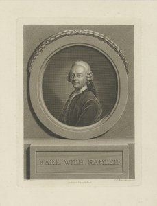Portræt af Karl Wilhelm Ramler 1725-1798, 1774.