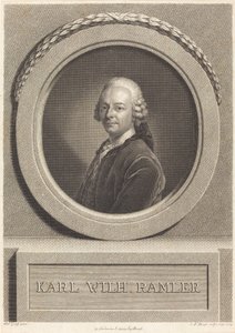 Karl Ramler af Johann Friedrich Bause after Anton Graff