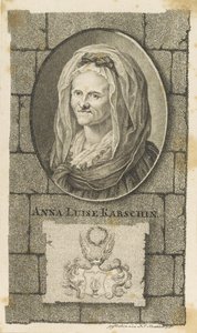 Portræt af Anna Louisa Karsch 1722-1791, 1796. af Johann Friedrich Krethlow
