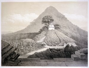 Malerisk udsigt ved Korstemplet, Palenque, plade 20 fra 
